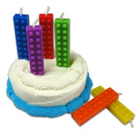 lego cake candles